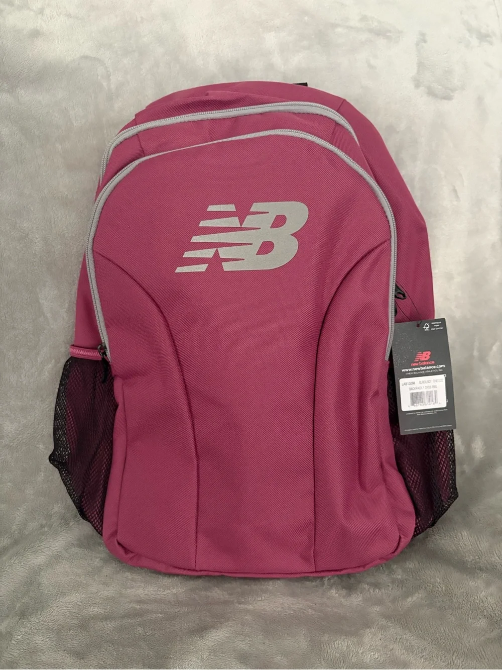New Balance Women's Magenta Backpack with Silver Logo New with Tags